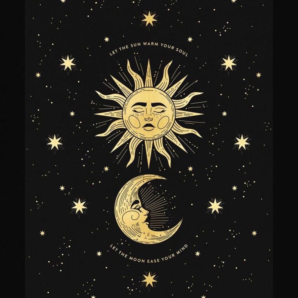 Crescent Moon Face Sun Face Necklace - Picture 3 of 12